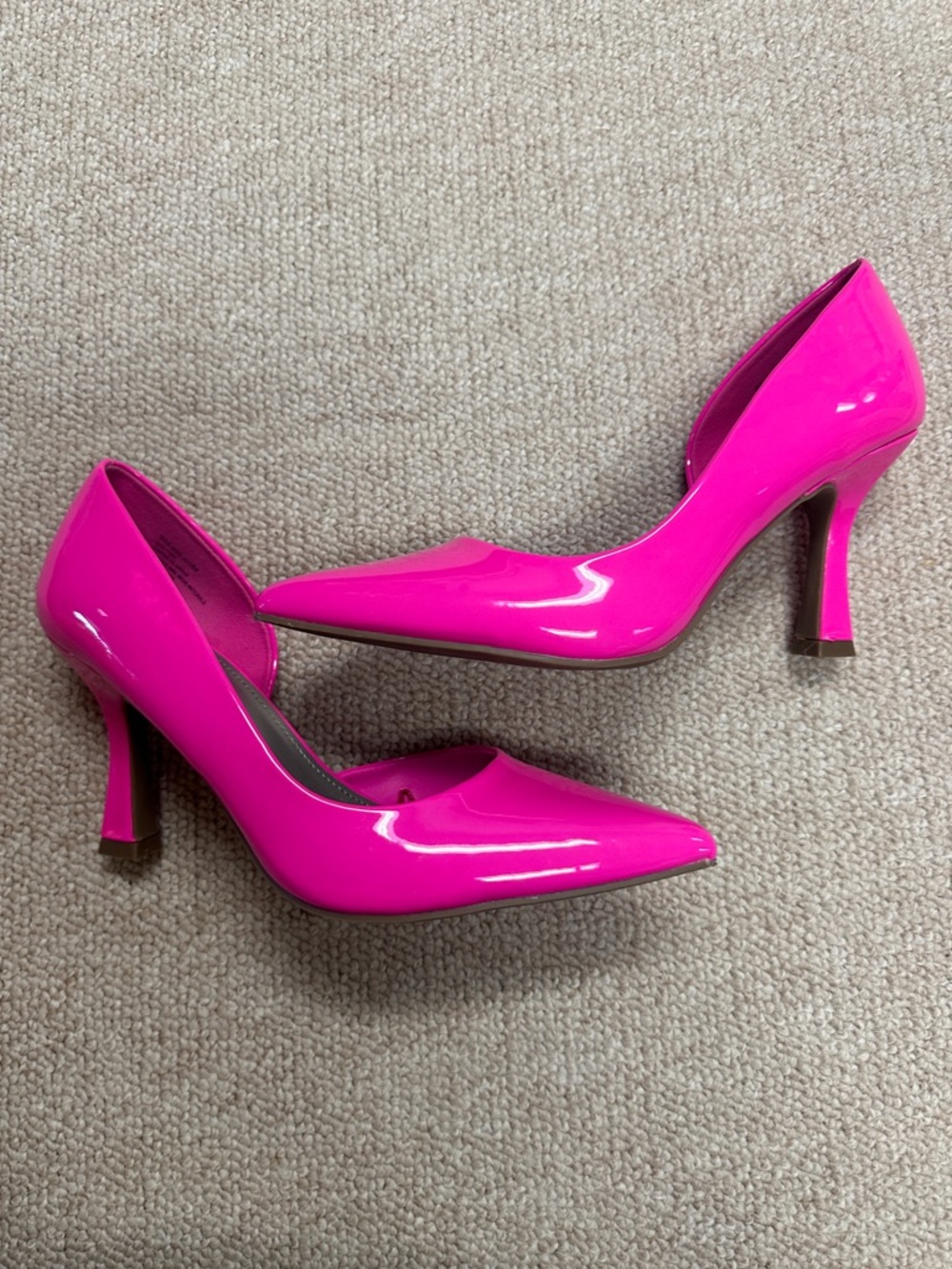 Worthington Women's Hot Pink Patent Pointed-Toe High Heels size 8